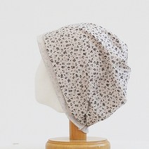 지오마켓 여성 플라워 수면 비니 패션 중년 모자 실내 항암모자 항암두건 병원 머리 헤어두건