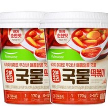 풀무원 2분조리 국물떡볶이 170gx4 즉석떡볶이 컵떡볶이, 2개
