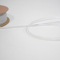 리본벨리 슈퍼금사리본 3mm, 38m, 백색+은색