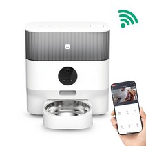 헤이홈 스마트 펫 CCTV 자동 급식기 앱연동 음성녹음 자동배식기 GKW-PF321, 화이트, 5L