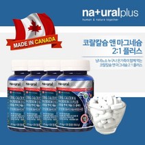 캐나다 직수입 뼈잘붙는 뼈 형성에 좋은 흡수 잘되는 산호 코랄 칼슘 마그네슘 비타민d 칼마디 칼막디 영양제 칼슘제, 4BOX(8개월분)