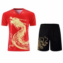 테니스복장 가을 셔츠 뉴맨 앰프 여성 드래곤 탁구 유니폼 반바지 세트 남성 앰프 어린이 배드민턴 셔츠 탁구 의류 스포츠 정장 겨울