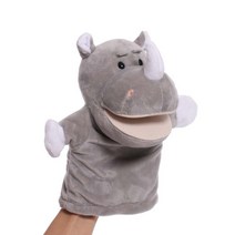 애착인형 귀여운 인형 동물 손 인형 교육 인형 25cm 피젯, 07 Rhinoceros