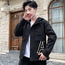 Sevenmoon 데일리 경박스럽다 오버핏 간략하다 도안 재킷 코트 여름남자