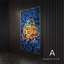 사운드디퓨저 인테리어 음향디퓨저 거실장식화 모던 현대미술 입체 벽장식, A, 30x60, 스페이스 실버