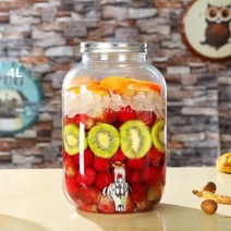 가완이일홈마니 음료수통 용기 통 수도꼭지 술통 음료 유리병 셀럽 약주병 물통, T12-4리터+ABS(도카 물끓이는)B