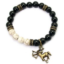 초코잼 빈티지 별자리 원석팔찌(블랙)