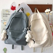 유지원졸업선물 남자 여자 무지 기본 디자인 캐주얼 캔버스 가방 백팩캐주얼백팩 남자중저가가방 남자캐주얼백팩 남성백팩 여성오피스백팩 멀티백팩 남자백팩, 화이트