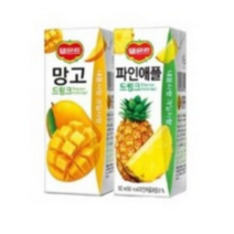 델몬트 드링크 190ml (망고x24팩) + (파인애플x24팩), 192개입