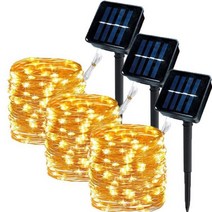 LED Solar Power Light Outdoor Waterproof Fairy Garland String Lights Christmas Party Garden Solar La, 3PCS Warm White, 42M 400LED