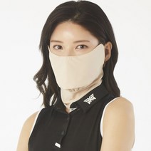 고운골프 앨리스 리본 골프마스크, 베이지