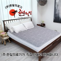 (주)한일의료기 초음파 탄소피복 침대용 카본 온열매트 전자파걱정없는 EMF인증 전기매트 큐브 그레이, 미니(쇼파겸용50cmX180cm)