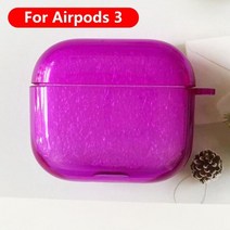 Apple Airpods 3 케이스 용 네온 형광 컬러 이어폰 케이스 Airpods Pro 2 1 용 무선 이어폰 커버 헤드셋 소, 15 Purple For 3