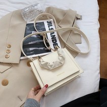 텍스처 레트로 스퀘어 숄더 핸드백 여성용 솔리드 컬러 PU 가죽 심플 스몰 탑 핸들 패션 크로스바디 백