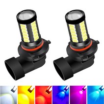 자동차 라이트 2x 자동차 안개등 H11 Led 램프 H7 9005 HB3 HB4 H9 H8 H16 PSX24W P13W 흰색 노란색 아이스, 03 H11, 03 Red