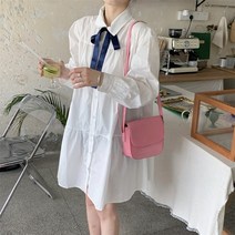 미미앤느 여성 큐티 긴팔 셔츠 베이비돌 캉캉 러블리 미니원피스