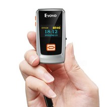 스캐너 인식기 바코드 Eyoyo-LCD 디스플레이가 있는 미니 블루투스 QR 코드 스캐너 휴대용 무선 1D 2D 책 도서관용 리더, 1D Orange Scanner