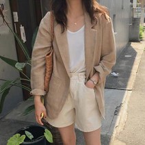 윰숍/내추럴 린넨 루즈핏 자켓 마자켓 여름자켓 캐주얼자켓 여성자켓 세미 출근룩 오피스룩 린넨자켓 하객룩