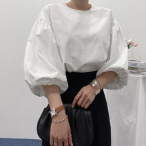 [엘샾] 여성 아방한 벌룬소매 봄 여름 블라우스