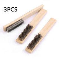 3pcs 나무 손잡이 스테인레스 스틸 와이어 브러시 산업 장치에 대 한 구리 브러시 표면/내부 연마 연 삭 청, 01 3pcs