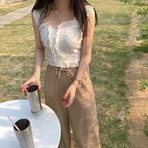 믹스비 / 썸머 잇템 아일렛 프릴 나시 (3color)
