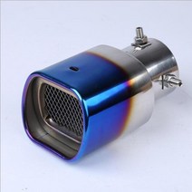 튜닝 머플러 준비엘 머플러팁 듀얼팁 Universal car auto square 팁 스테인레스 스틸 파이프 크롬 트림 수정 자동차 리어, 3 스트레이트, 1개