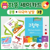 하뚱 세이카드 공룡+다국어 낱말 카드 2종 세트, 단품, 단품