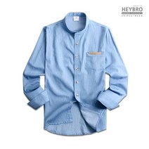 헤이브로 남자 차이나 데님 셔츠 남방 트랜드_스토어차이나