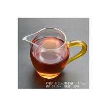 글라스 페어 컵 중국 차 세트 핸드메이드 바다 남성 핸드헬드 골동품 분리기 액세서리 다기악세사리, 370ml 4