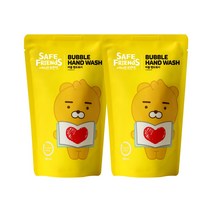 카카오프렌즈 세이프프렌즈 버블 핸드워시 리틀라이언 리필 400ml 2개