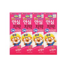 NEW 뽀로로 안심 치약 천연딸기향 80g 4개