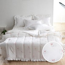 이블랑 인견 100% 레이스 누빔이불, 밍밍 핑크