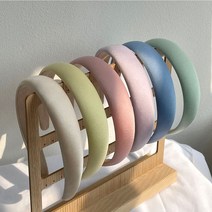 6color 새틴 공단 볼륨 실크 무지 얇은 헤어밴드 강민경 안소희 수지 머리띠
