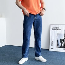 데일트 남자 세미와이드 워싱 진청 데님