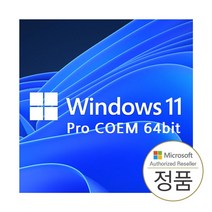 [마이크로소프트] Windows 11 Pro COEM(DSP) 64bit 멀티랭귀지 MS코리아 정품