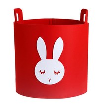 작은 세탁 바구니 두꺼운 독립형 세탁 옷 바구니 물주머니 귀여운 아기 세탁 가방 (브라운 + 레드), Red Brown