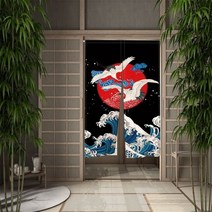 중문커튼 방풍 비닐 커튼 자석형 방한문 중문일본 문 커튼 출입구 파티션 마운트 후지 붉은 태양 벚꽃 주방, 09 CLX00065_04 80x120cm