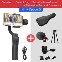 스마트폰 블루투 짐벌 안정기쎌카봉 go pro 액션 카메라 samrt 전화 삼각대 용 새로운 3 축 핸드 헬드 무선 전화, 협동사, 옵션 5