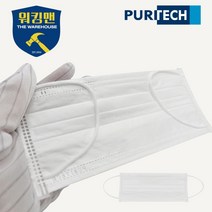 퓨리텍 크린룸 특대형마스크 일회용 벌크 개별포장 50매, 대형(180mm)개별포장
