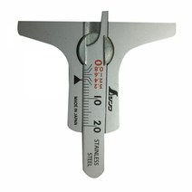 MDO6334 신와 타이어 깊이게이지 S-19300 0 - 20mm ±0.1mm 60 x 55 x 10mm (1EA) (측정공구/게이지/깊이게이지/신와)