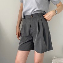 (모노레인) 핀턱 반밴딩 와이드 반팬츠 SSB 9403
