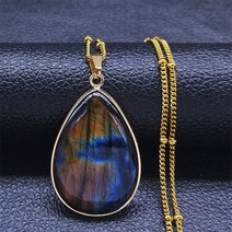 게르마목늄목걸이 미세전류 일본자석 운동선주 혈액순환 원적외선 자석 음이온 목걸이 boho labradorite 물방울 천연 치유 돌 보석 돌 펜던트 reiki 문스톤 에너지, 50cm jzp gd