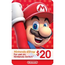 $20 닌텐도 e숍 기프트 카드 디지털 코드, 20