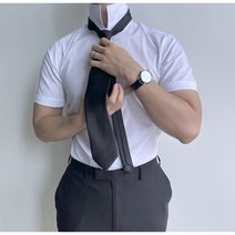 여름반팔와이셔츠 결혼식 하객룩 정장셔츠 머슬핏 쿨링 시원한직장인 반팔 여름반팔