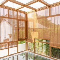 중국집커튼 대나무발 가림막 공간분리 맞춤 제작하다 대나무 창문 커튼 커튼 맞춤 볼륨 웨이브 풀 방식