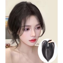 키라비 NEW 여자 정수리 앞머리 가발 100% 인모 수제 부분가발 자연스러운 탑커버 YHP330, YHP330-가르마-B(모카브라운), 1개