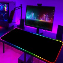 키보드 패드 The Sims 4 마우스 게임용 게이머 컴퓨터 RGB 백라이트 대형 데스크 D 매트, [05] 400x900x3mm, [18] black