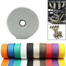 범용 5cm 5M 10M 15M 배기 시스템 머플러 오토바이 액세서리 열 밴드 랩 테이프 유리 섬유 열 차폐 모토, 14 5cm 10m Orange