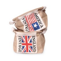 바보사랑 뉴 미니 플래그 스크랩 쥬트바스켓.디자인에버, 미국_USA