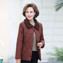 WHR 겨울 중년여성 숏 패딩점퍼 자켓 뽀글이 퍼 카라 퀼팅 빅사이즈 40대 50대 60대 엄마 마담옷